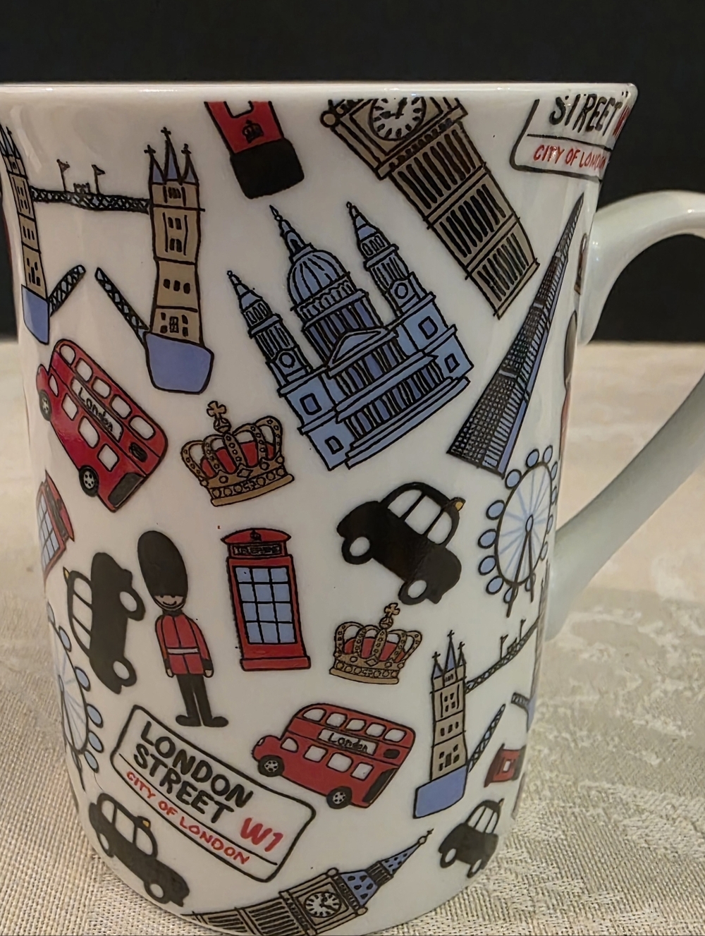 Elgate Ceramic Mug- London Attractions - Double-deckers, Tower Bridge, & more